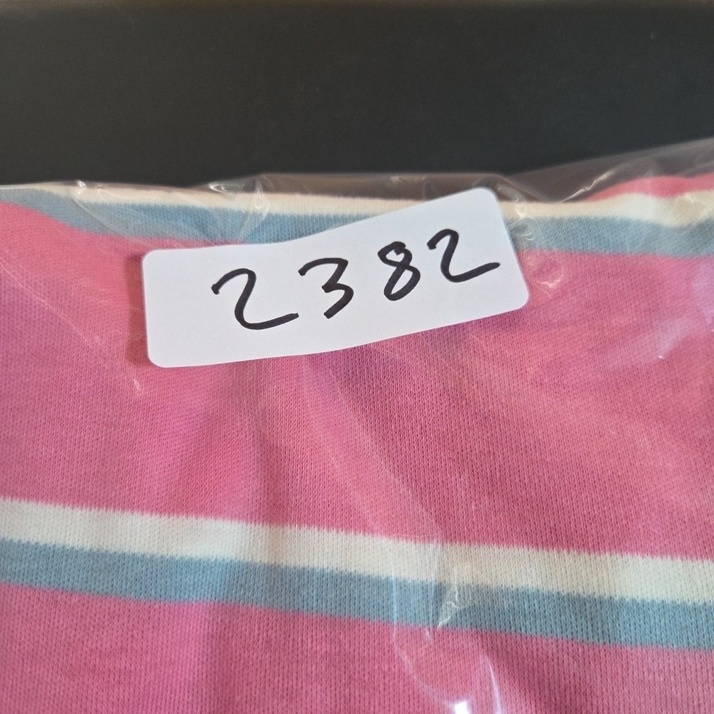 Vintage Polo Ralph Lauren Knit Polo Men's XL Pink White Striped Made In USA - Picture 9 of 9